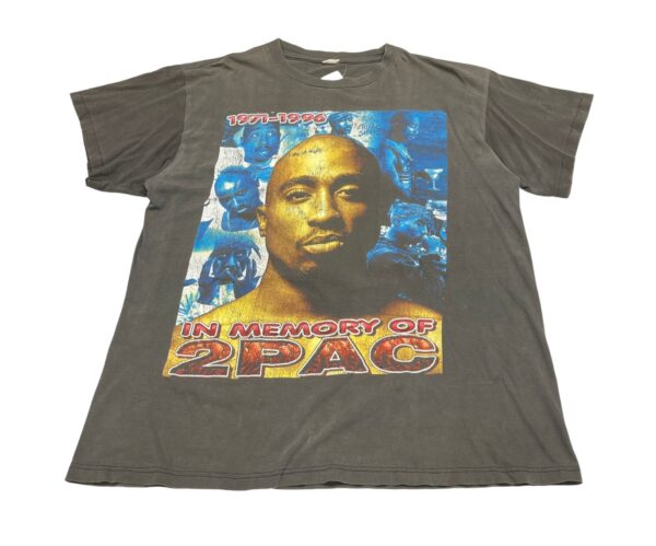 2PAC "IN MEMORY OF 2PAC" T-Shirt Size XL Bootleg Thug Life Memorial Tee