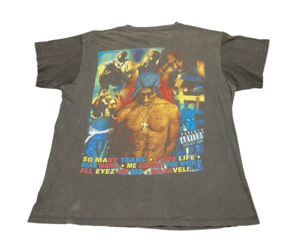 2PAC "IN MEMORY OF 2PAC" T-Shirt Size XL Bootleg Thug Life Memorial Tee - Image 2