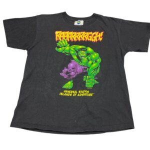 1998 Hulk Universal Studios Black T-Shirt Size M Official Theme Park Tee