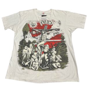 RARE Vintage 1991 Ozzy Osbourne T-Shirt XL GLOWS IN THE DARK Heavy Metal Rock