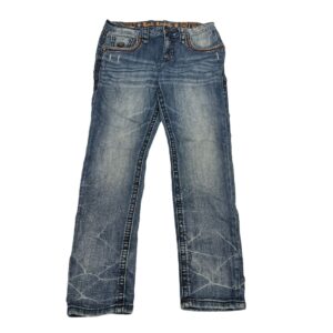 Rock Revival Nathan Straight Leg Relaxed Fit Distressed Jeans Mens Size 34