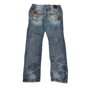 Rock Revival Nathan Straight Leg Relaxed Fit Distressed Jeans Mens Size 34