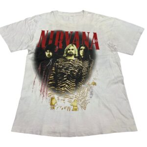 Rare Nirvana In Utero 90s Single Stitched Heart Rape T-Shirt Size XL