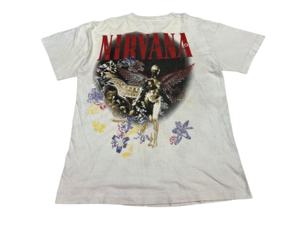 Rare Nirvana In Utero 90s Single Stitched Heart Rape T-Shirt Size XL - Image 2