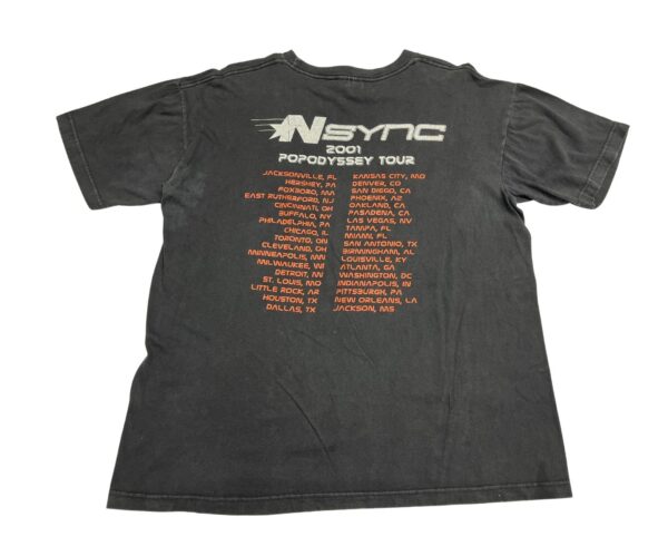 2001 NSYNC PopOdyssey Concert Tour T-Shirt Size L Y2K Pop Music Tee - Image 2