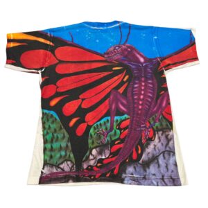 Eye Dye Dragon print T Shirt L 90’s