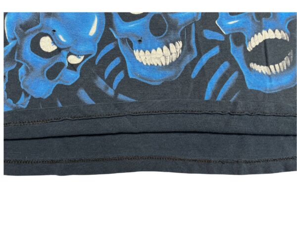 00's Liquid Blue Skull Pile Blue Size XL T Shirt Vintage Rare - Image 5