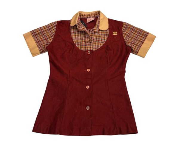 1970's Burger King Female Employee Uniform Shirt - Size 8