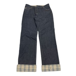 Burberry Women's Denim Jeans with Plaid - Size 8