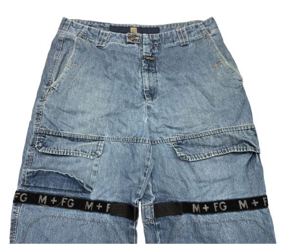 90's LE JEAN DE MARITHE FRANCOIS GIRBAUD 38 W Oversized Punk Goth Jeans - Image 2