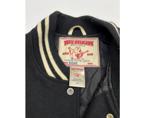True Religion Varsity Jacket "Richie" Letterman Bomber Jacket Men's Medium - Image 3