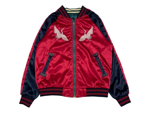 Reversible US Navy Japan Y2K Retro Satin Sukajan Bomber Jacket