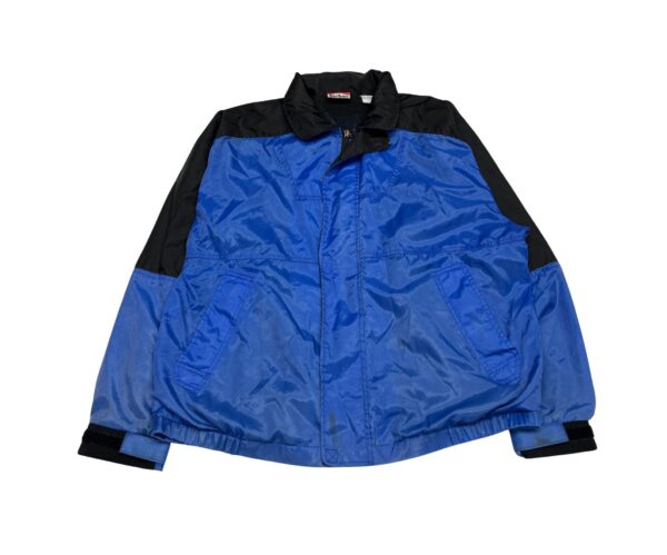 Marlboro Unlimited Vintage Full Zip Up Windbreaker Jacket Blue Mens Size Large