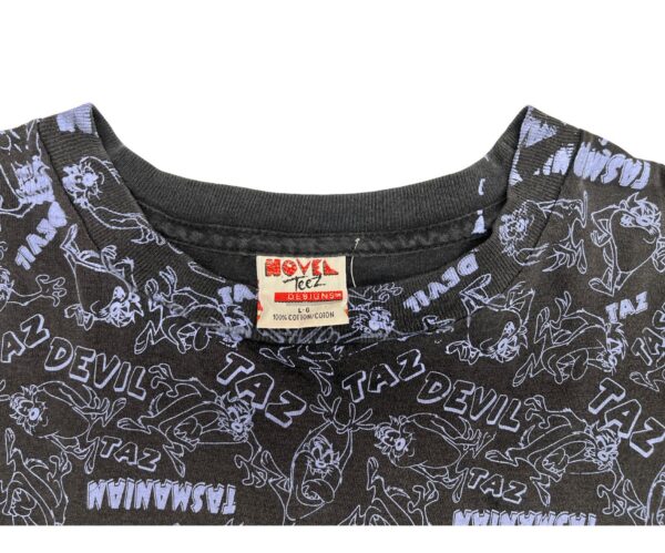 1993 Looney Tunes Tasmanian Devil T-Shirt Super Fun Novel Teez Size L - Image 3