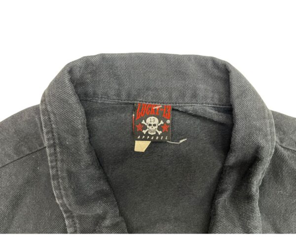Rare Vintage Lucky 13 Y2K Era Black Flame Print Zip Up Jacket - size XL - Image 3