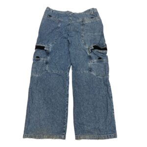Rare Lee Pipes Blue Denim High Performance Cargo Jeans Made in Russia Size 34
