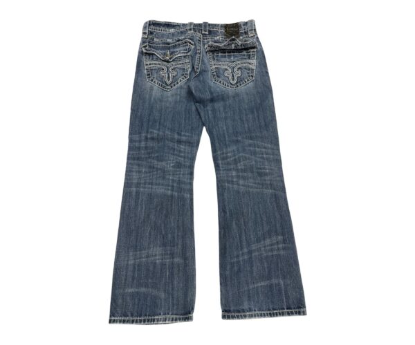 Rock Revival Jeans Size 32 Straight Distressed Blue - Image 2