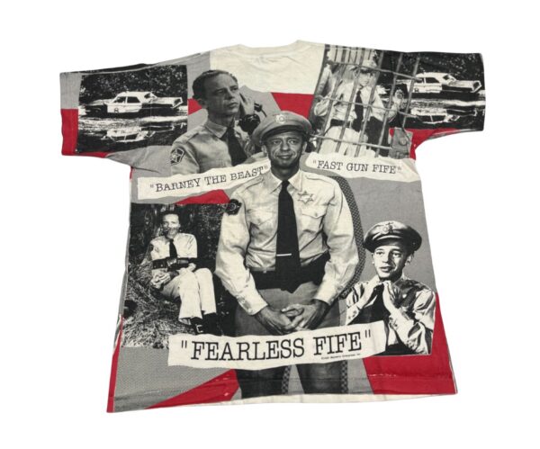 90's Andy Griffith Show Barney Fife AOP T Shirt Size XL - Image 2