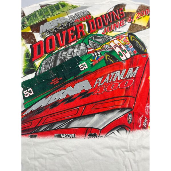 2000 Nascar dover downs mbna platinum 400 racing AOP t shirt xl - Image 4