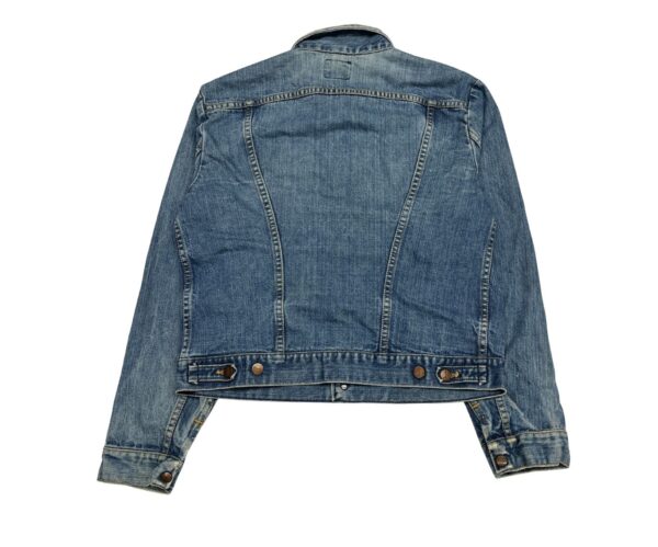 70s Vintage Maverick Blue Bell Denim Jean Button Trucker Jacket Size 44 Rare - Image 2