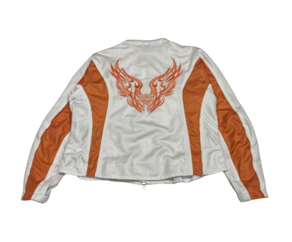 Harley Davidson Riding Jacket XL White Orange Mesh Discontinued Style - Image 2