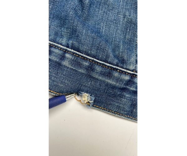 Wrangler Denim Jacket 70s Trucker Indigo Made in USA Sanforized Size 38 - Image 5