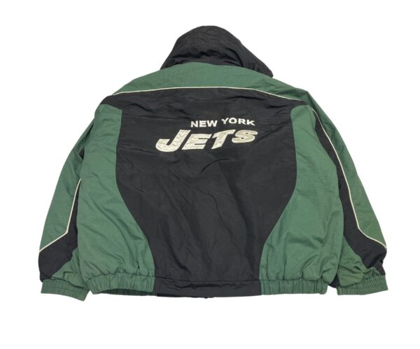 NY Jets NFL Jacket Mens XXL Green Full Zip Polyester Hooded - Image 2