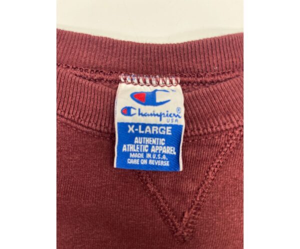 90's HARVARD UNIVERSITY Sweatshirt Big Spell Out Long Sleeve Maroon XL - Image 2