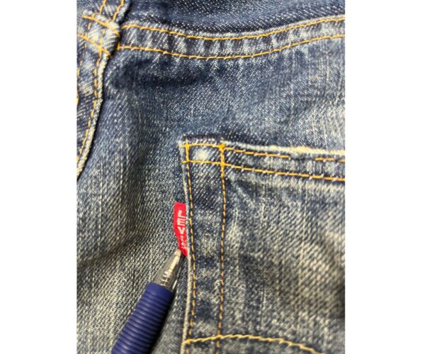 Vintage Repro 60s 70s LEVIS Turkey Made Rindem Big E Redline Blue Size 34 - Image 4