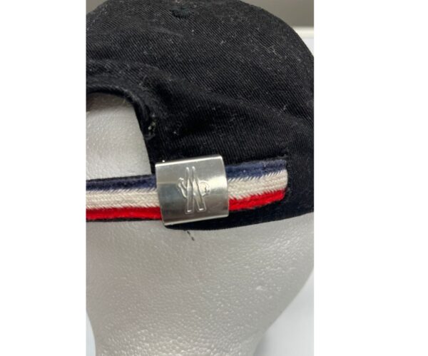 Moncler Baseball Cap Hat One Size Black Rare Logo Authentic - Image 4