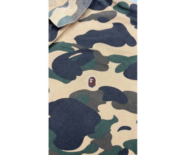 RARE VINTAGE A Bathing Ape BAPE MENS POLO T SHIRT GREEN ABC CAMO JAPAN - XL - Image 5