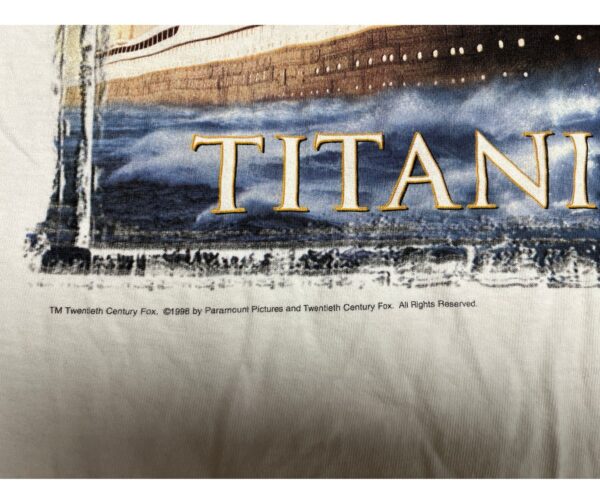 Titanic Movie Rare Shirt 90s Leonardo DiCaprio White One Size Fits All - Image 5