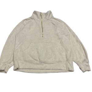 Lululemon Heather Oatmeal and Gold Oversized Scuba Half Zip Size XL