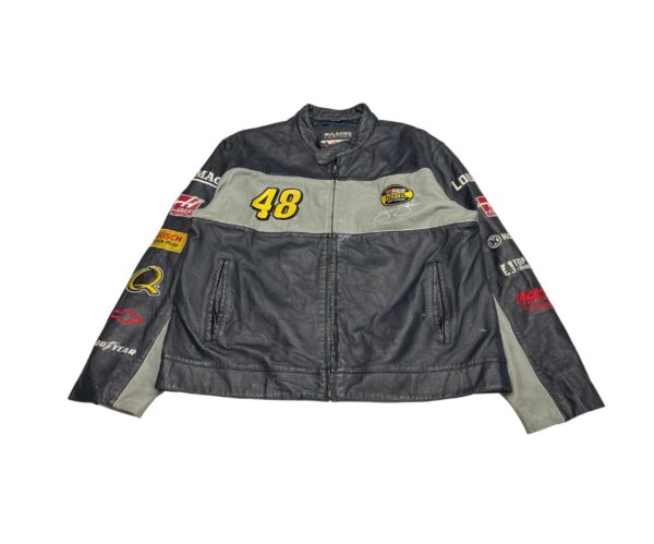 Wilson's Leather Jimmie Johnson NASCAR Patchwork Leather Jacket Size XL