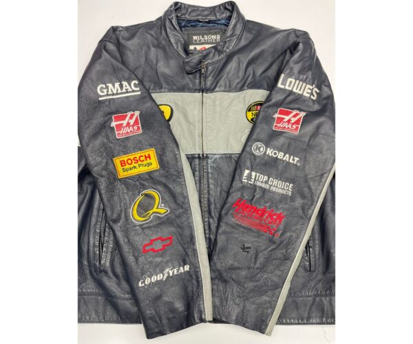 Wilson's Leather Jimmie Johnson NASCAR Patchwork Leather Jacket Size XL - Image 3