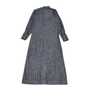 Chloe Size T 34 Womens Navy Blue Denim Jeans Midi Dress Made in France