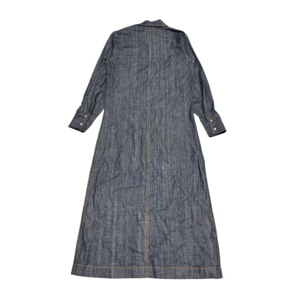 Chloe Size T 34 Womens Navy Blue Denim Jeans Midi Dress Made in France - Image 2
