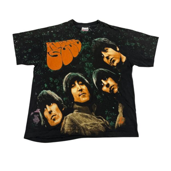 BEATLEMANIA TREASURE! Vintage 90s Beatles Rubber Soul AOP Winterland Tee - Large