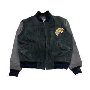VINTAGE GOLD! Buffalo Sabres Rigo Suede Leather Jacket - Size M
