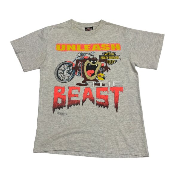BADASS ALERT! 90s Harley Davidson Taz "The Beast With The Best" Tee - Size M