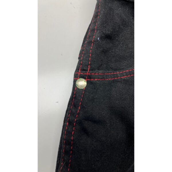 70s MAVERICK Wide Bell Bottom Flare Black Denim Hippie Jeans Goth Size 26 - Image 6