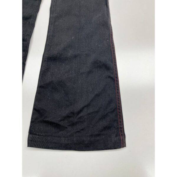 70s MAVERICK Wide Bell Bottom Flare Black Denim Hippie Jeans Goth Size 26 - Image 8