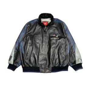 Patriots NFL Faux Leather Bomber Jacket US Mens Size XXL