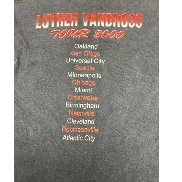 Rare Vintage Luther Vandross 2000 Tour T-Shirt Size XL - Image 4