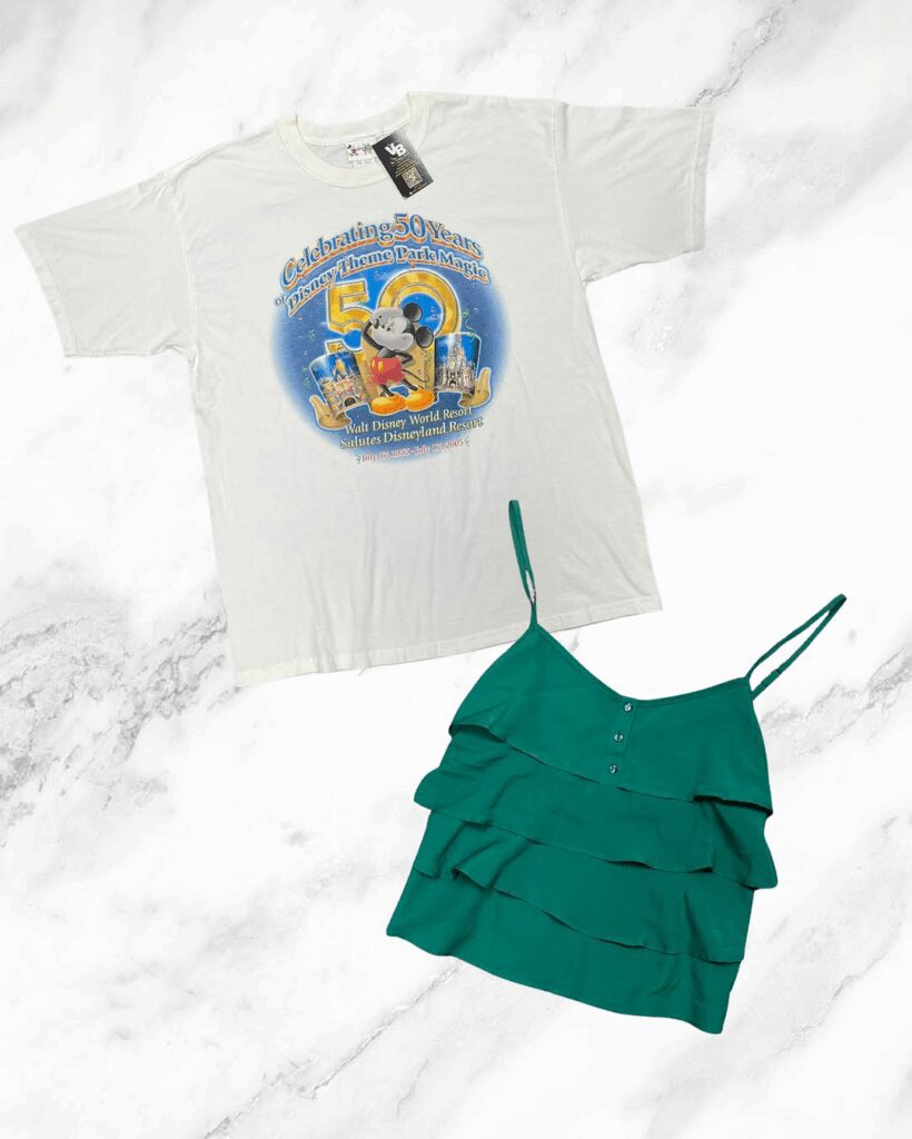 celebrating 50 years of Disney theme park magic t-shirt and green summer tank top