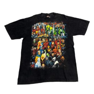 Y2K Marvel Mad Engine Avengers All Character T-Shirt Size L