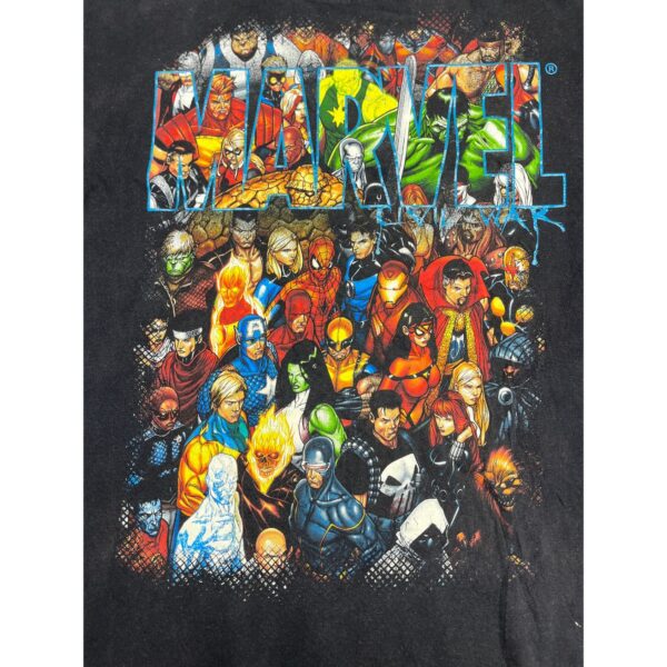 Y2K Marvel Mad Engine Avengers All Character T-Shirt Size L - Image 3