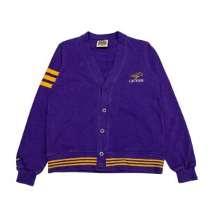 Rare Barbarian Laurier Rugby Cardigan Sweater Size M - Made in Canada