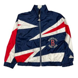 Vintage Boston Red Sox Zip Up Wind Breaker Jacket Size Large - Genuine Stuff