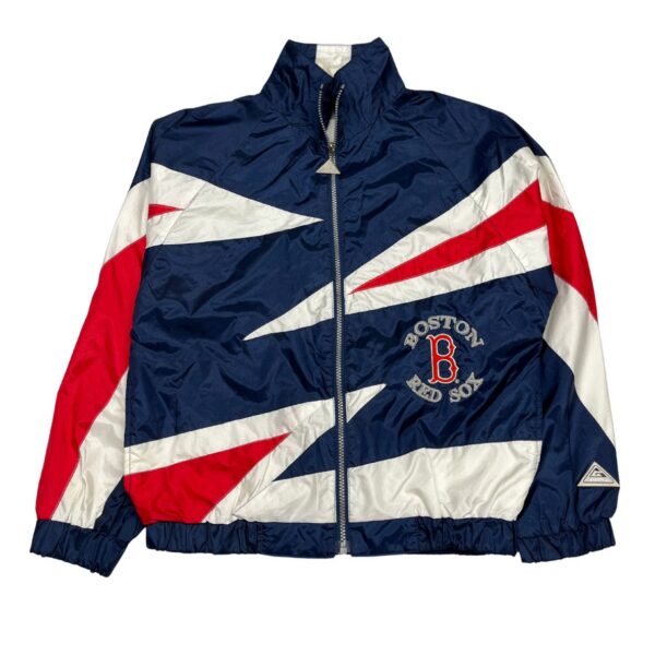 Vintage Boston Red Sox Zip Up Wind Breaker Jacket Size Large - Genuine Stuff